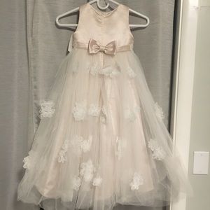 Joan Calabrese Satin & Tulle Long Gown